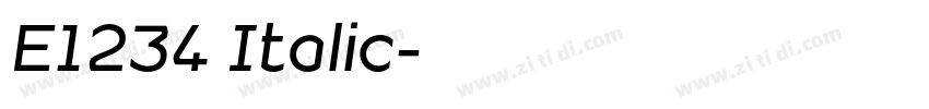 E1234 Italic字体转换